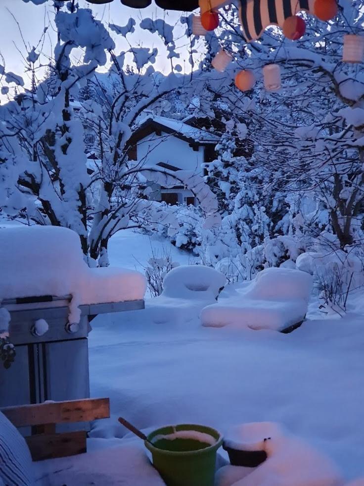 Half Chalet With Garden & Balcony - 2' To Ski Bus Laax Exterior foto